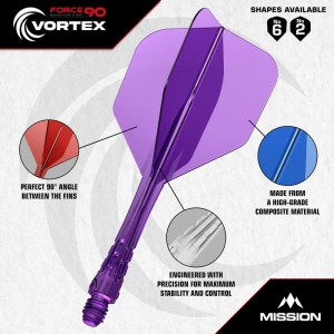 Mission Force 90 Vortex Yellow No6 Moulded Flights