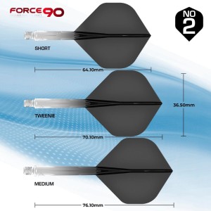 Mission Force 90 Gradient Black No2 Moulded Flights