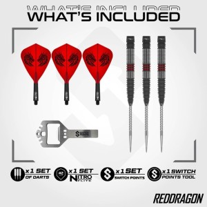 Red Dragon Jonny Clayton Hiraeth Switch Point 90% Dartpijlen