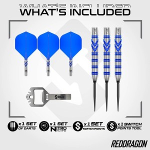 Red Dragon Gerwyn Price Blue Original Switch Point 90% Dartpijlen