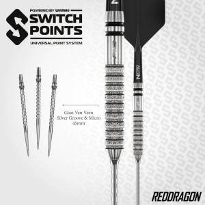 Red Dragon Gian van Veen Tour Edition Switch Point 90% Dartpijlen