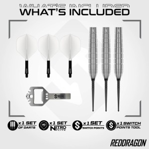 Red Dragon Luke Humphries TX1 Pioneer Switch Point 90% Dartpijlen