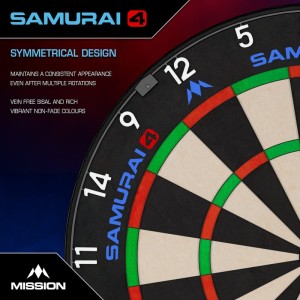 Mission Samurai 4 Dartbord Black Spider
