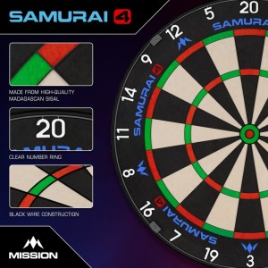 Mission Samurai 4 Dartbord Black Spider