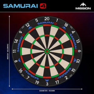 Mission Samurai 4 Dartbord Black Spider