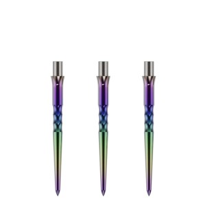 Caliburn Replaceable Dart Points Ripple No Lip Rainbow 28 MM