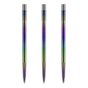 Caliburn Replaceable Dart Points Micro Grip Rainbow 40 MM