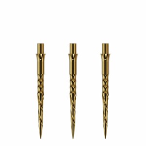 Caliburn Replaceable Dart Points Spiro No Lip Gold 28 MM
