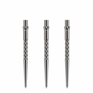 Caliburn Replaceable Dart Points Ripple No Lip Silver 32 MM