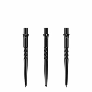 Caliburn Replaceable Dart Points Ripple No Lip Black 28 MM
