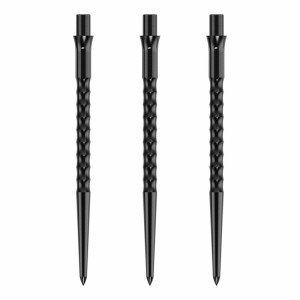 Caliburn Replaceable Dart Points Ripple No Lip Black 40 MM