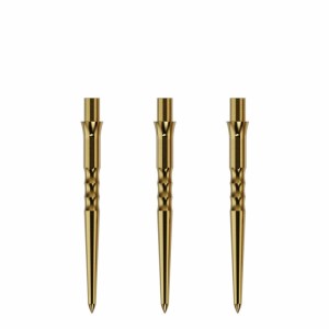 Caliburn Replaceable Dart Points Ripple No Lip Gold 28 MM
