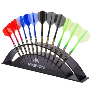 Mission Station 12 Darts Display Zwart