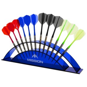 Mission Station 12 Darts Display Blauw