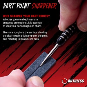 Ruthless Dart Sharpener Flat V Groove 4-Pack