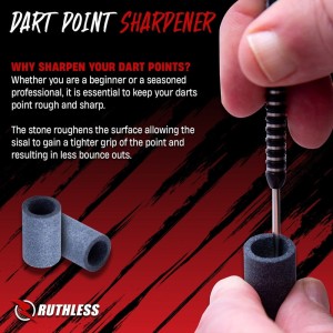 Ruthless Dart Sharpener Round Stone 2-Pack