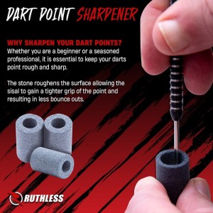 Ruthless Dart Sharpener Mini Round Stone 3-Pack