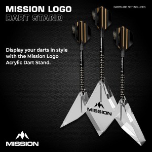 Mission Acrylic Dart Stand Logo 3 Darts