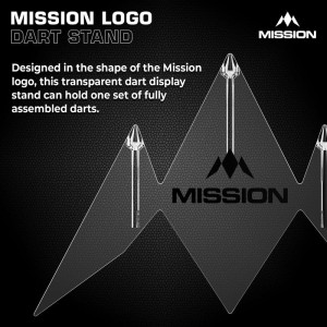 Mission Acrylic Dart Stand Logo 3 Darts
