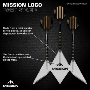 Mission Acrylic Dart Stand Logo 3 Darts