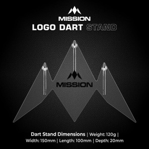 Mission Acrylic Dart Stand Logo 3 Darts