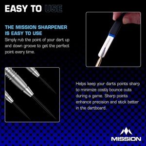 Mission Diamond Point Sharpener Large Blue
