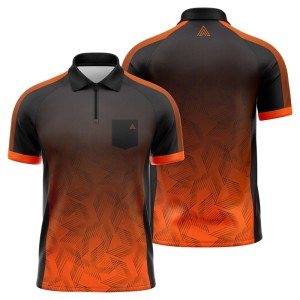 Arraz Chevron Black & Orange Dart Shirt