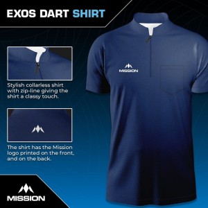 Mission EXOS Cool Dart Shirt Navy Blue