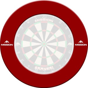 Mission Pro Heavy Duty Dartbord Surround met Logo Rood