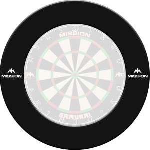 Mission Pro Heavy Duty Dartbord Surround met Logo Zwart
