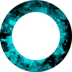 Designa Heavy Duty Fractal Dartbord Surround Blue