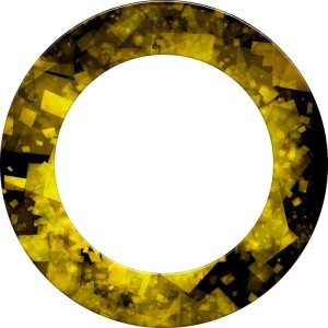 Designa Heavy Duty Fractal Dartbord Surround Yellow