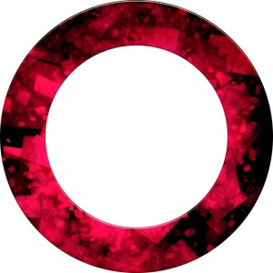 Designa Heavy Duty Fractal Dartbord Surround Red
