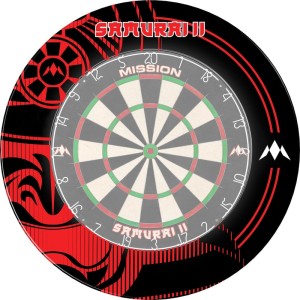 Mission Samurai II Red Dartbord Surround