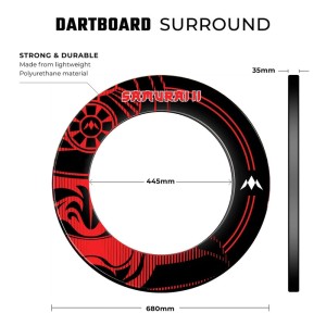 Mission Samurai II Red Dartbord Surround