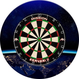Mission Heavy Duty Earth at Night Dartbord Surround
