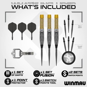 Winmau Exion Torpedo Switch Point 90% Dartpijlen
