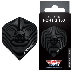 Bull's Fortis 150 No.2 Flights 5-Pack Zwart