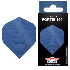Bull's Fortis 150 No.2 Flights 5-Pack Blauw