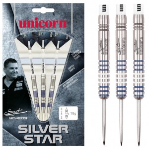 Unicorn Silver Star Gary Anderson 80% Dartpijlen 21-23-25-27 Gram