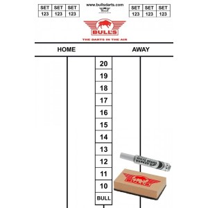 Bull's Scorebord Set Flex 45x30 CM 