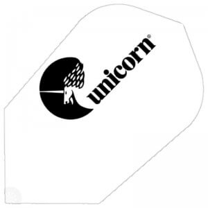 Unicorn Maestro Dart Flights - 100 Micron - Slim - Logo WHITE