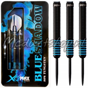 XQ Max Blue Shadow Darts Steel Tip Tungsten 7 Ring Blue 21g 23g 25g