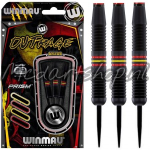 Winmau Outrage Black Brass Dartpijlen 20-21-22-23 Gram