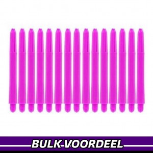 10 Sets Nylon Shafts Fluor Roze Medium