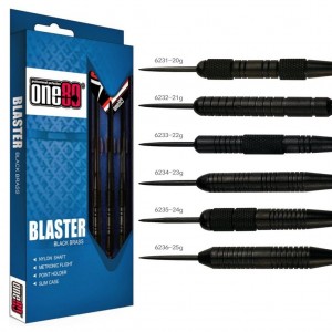 One80 Blaster Black Brass Dartpijlen 20-21-22-23-24-24-25 Gram