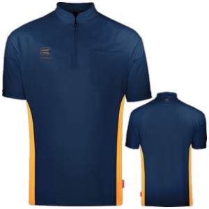 Target Coolplay Collarless Dartshirt Donker Blauw Oranje