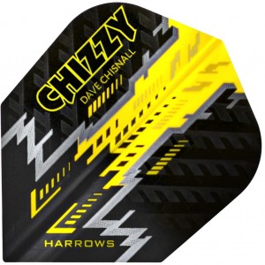 Harrows Dave Chisnall Flights NO6 Zwart Geel 