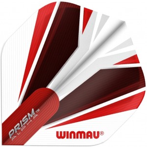 Winmau Prism Alpha Flights Rood Transparant