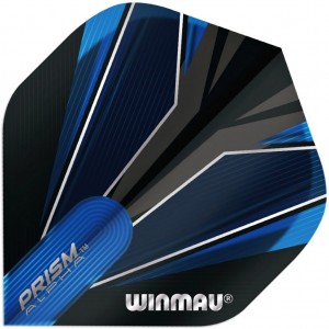 Winmau Prism Alpha Flights Translucent Zwart Blauw